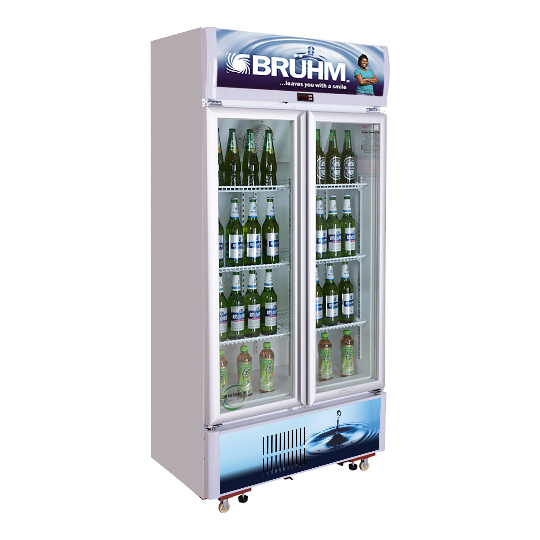 391L Double Door Beverage Cooler