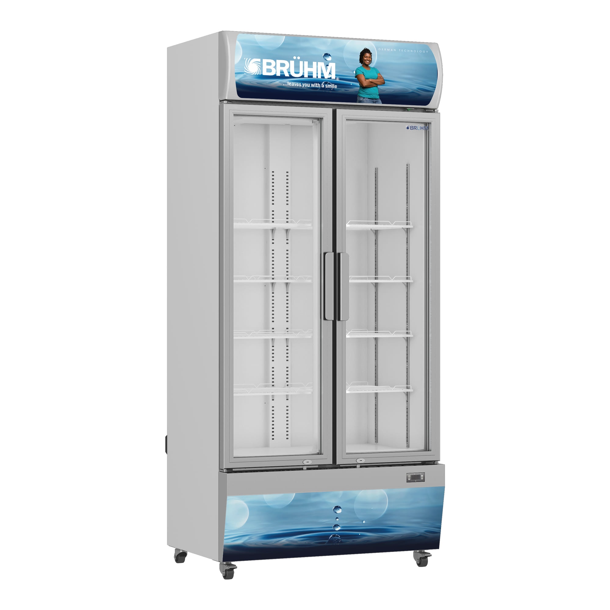 487L Double Door Beverage Cooler