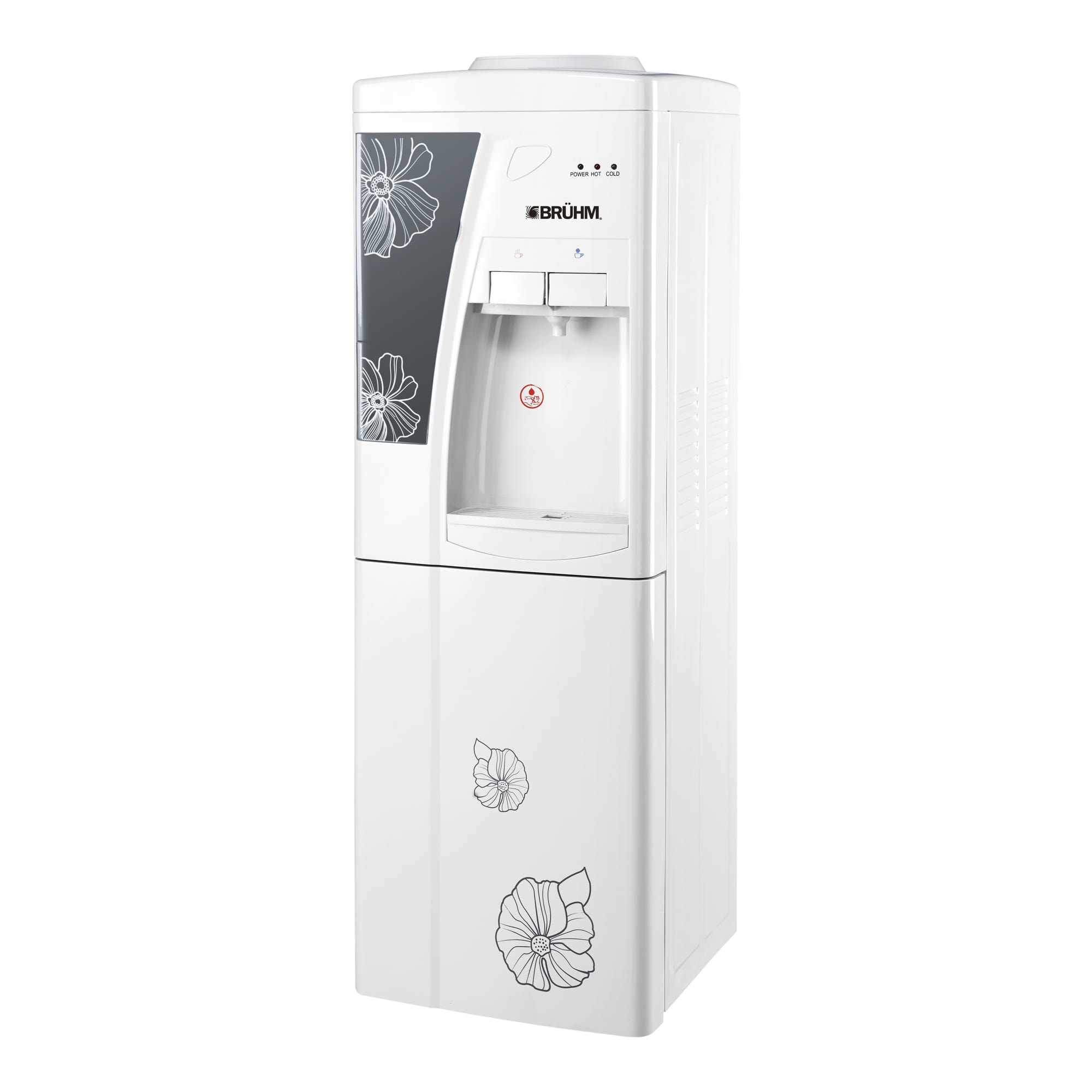 Floor Standing Water Dispenser With Fridge-2 Taps (HC)